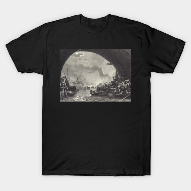 Escaping The Great Fire of London 1666 T-Shirt by artfromthepast